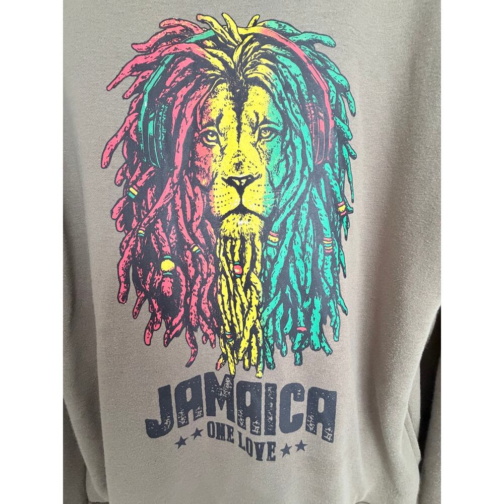 Sun Stylin Jamaica Lion Hoodie Mens XXL - Picture 4 of 6